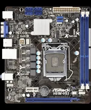 H61 плата ASRock с G2020 процессором, DDR3 2GB image 1
