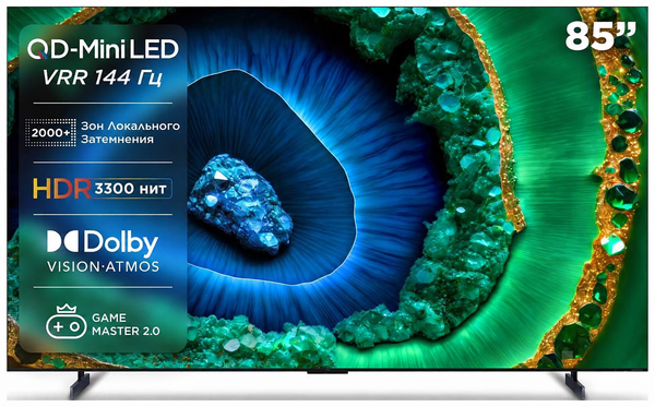 Телевизор TCL 85 4K QD-MINI LED 144HZ UHD 2025 NEW модели в наличии blur bg