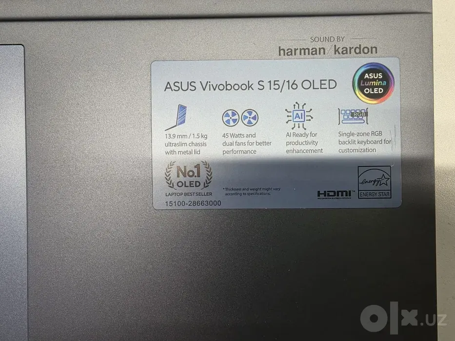 Asus Vivobook S15 OLED (на запчасти) 1 Asus Vivobook S15 OLED (на запчасти) image 1