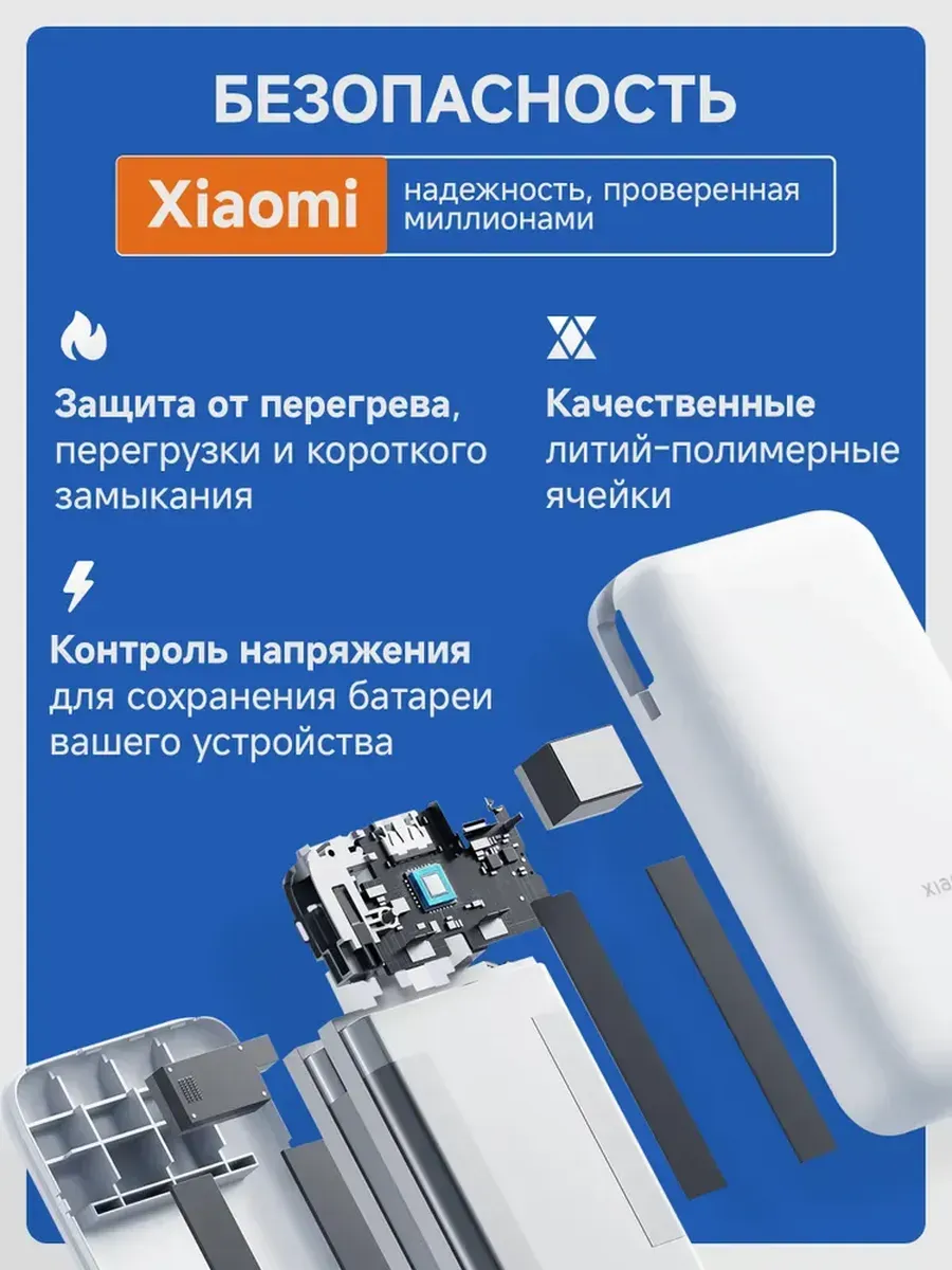 Внешние аккумуляторы XIAOMI POWER BANK 10000 image 1