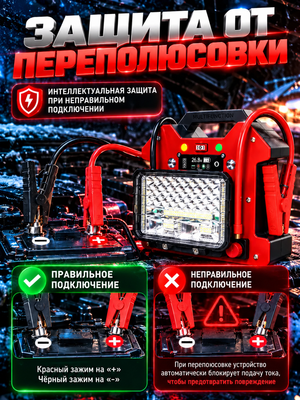 Car Jump Starter 12V / 24V с LED-фонарём image 4 blur bg