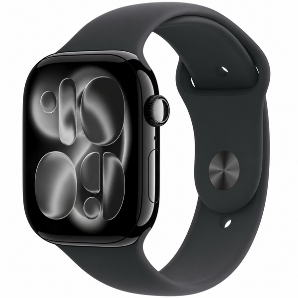 Apple Watch Series 11 46mm Jet Black blur bg