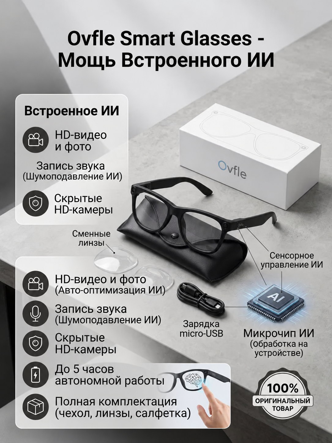 Умные очки OVFLE image 0