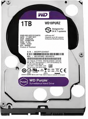 Жёсткий диск WD Purple 1 ТБ (WD10PURX) для видеонаблюдения image 2 blur bg