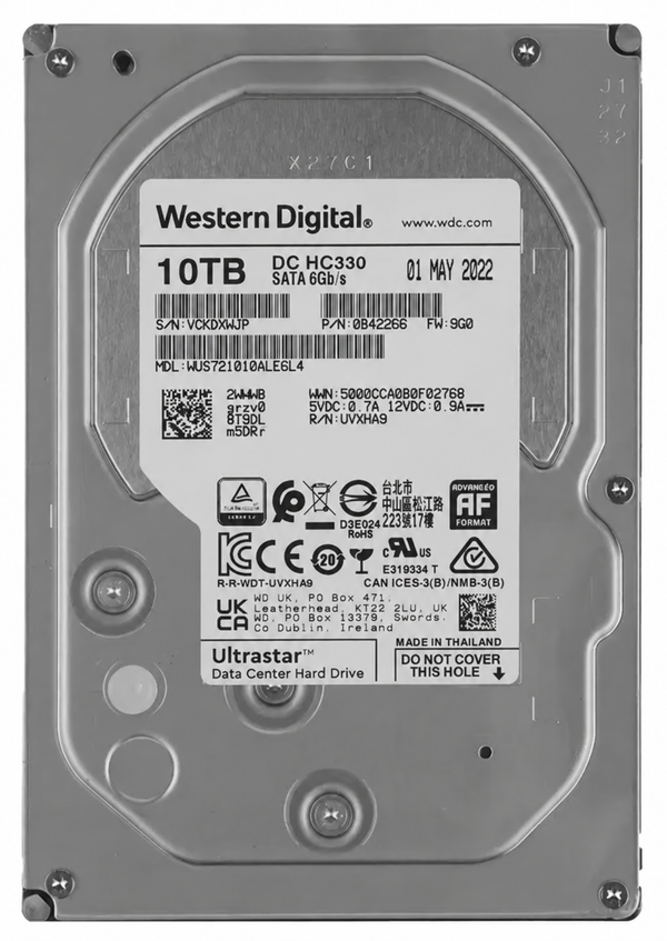 Жёсткий диск WD Purple 10 ТБ для видеонаблюдения blur bg