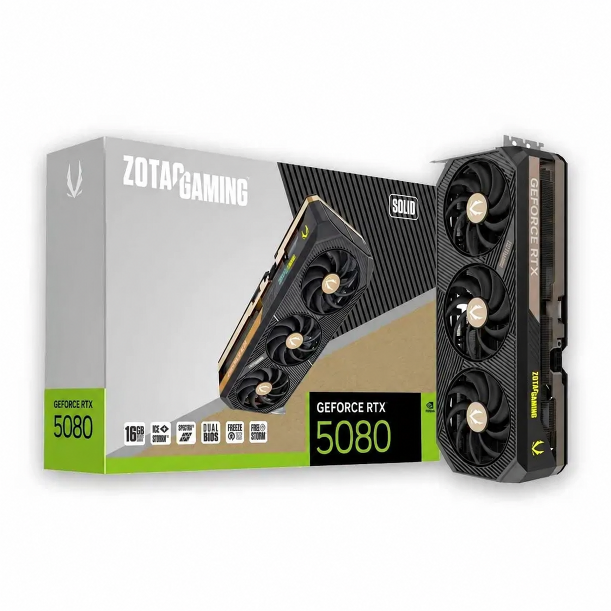 Видеокарта Zotac GeForce RTX 5080 Solid OC 16 ГБ 0 Видеокарта Zotac GeForce RTX 5080 Solid OC 16 ГБ image 0