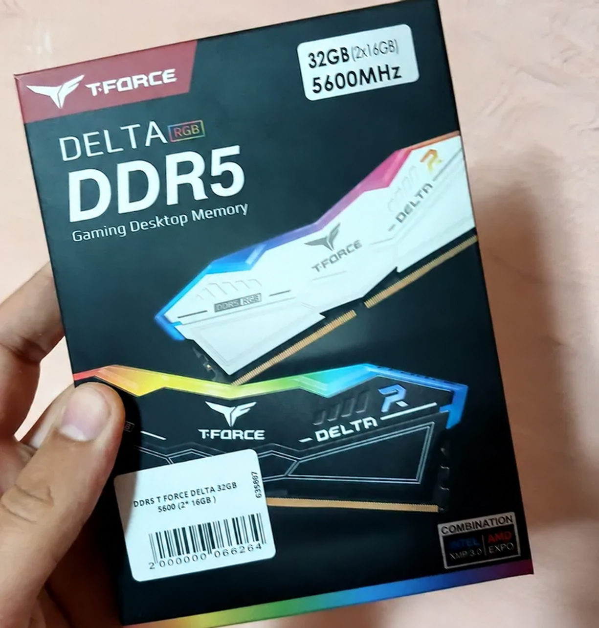 Оперативная память T-Force Delta RGB DDR5 2×16 ГБ 5600 МГц image 0